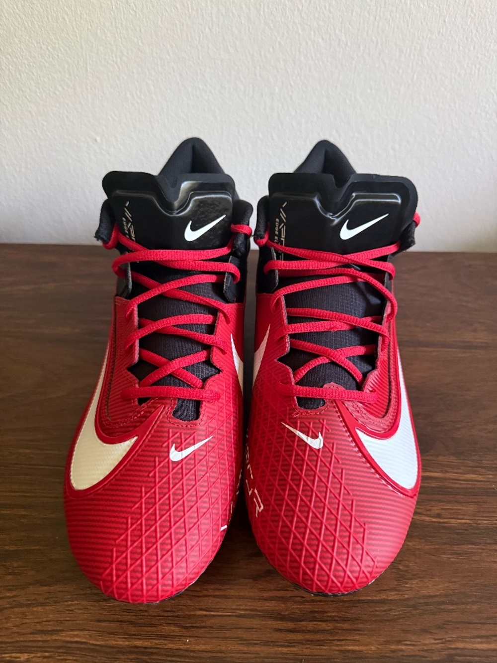 Nike Vapor Edge Elite 360 2 TB P Football Cleats Red Black Sz 14